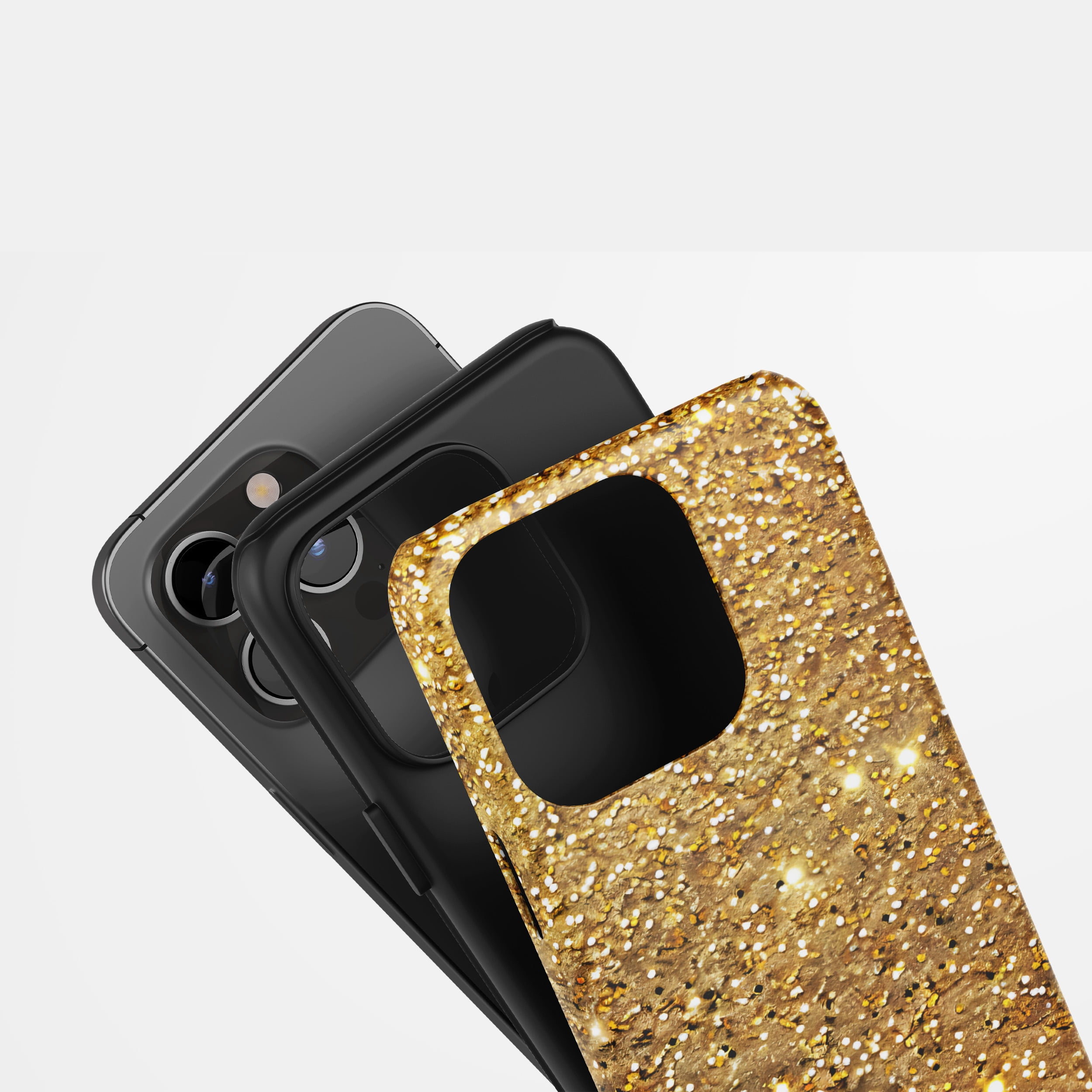 Glitter For All iPhone Series Tough Phone Case Sparkle Gold
