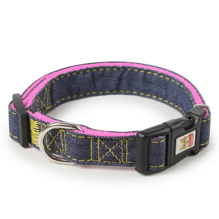 Nylon Training For Small Dog Widening Outdoor Necklace Pet Supplies Dog Collar Neck Strap PINK S