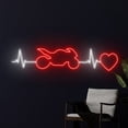 thumbnail image 2 of Handmadetneonsign Motorbike Heartbeat Neon Sign, Motorcycle Wall Art Decor, Motorsport Wall Decor, 2 of 5