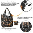 thumbnail image 4 of 5 Pack Foldable Shopping Bag,Halloween Skeletons and Pumpkins Reusable Grocery Bags with Pockets,Large Reusable Tote Bags with Handles Waterproof & Lightweight, 4 of 6