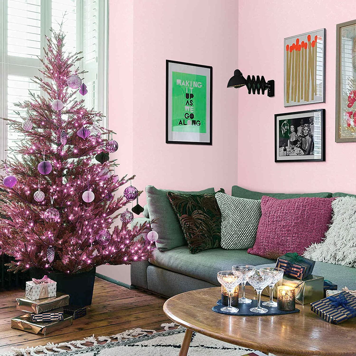 UMIGGEE 15.74" x 118" Pink Wallpaper Embossed Self Adhesive Peel and Stick Removable Wallpaper for Home Decorative Film Cabinet Furniture