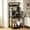 Brown, variant on Betcozy Baker's Rack with Power Outlet, 4-Tier Kitchen Storage Shelf with Waterproof & Anti-Scratch Desktop, Industrial Coffee Bar Station for Microwave, 23.6" Wide, Gray