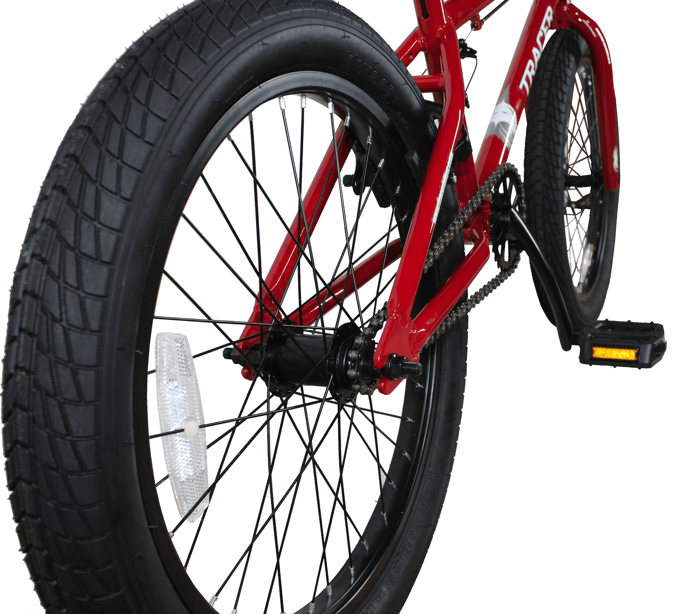 WonderWheels 20" BMX Steel Frame V-Brake One Piece Crank Alloy Rims 36H - Red