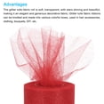 thumbnail image 3 of Unique Bargains 6' Wide 25 Yards Glitter Tulle Ribbon Netting Fabric for Tutu Skirt Christmas Wedding Red, 3 of 5