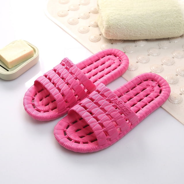 Zapatillas de plataforma EVA para parejas, chanclas antideslizantes de suela blanda para baño para hombres y mujeres, zapatos cómodos impermeables de estilo Neutral