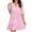 Pink, variant on Womens Swimsuit Cover Up V Neck Ruffled Cover Up Button Down Bathing Suit Beach Dress with Short Sleeve Women's Swimwear Pink, Size S