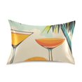 thumbnail image 7 of Yayeee Pillowcase King Size Set of 2 Satin Wrinkle Resistant Pillow Case, Mid Century Glasses, 7 of 7