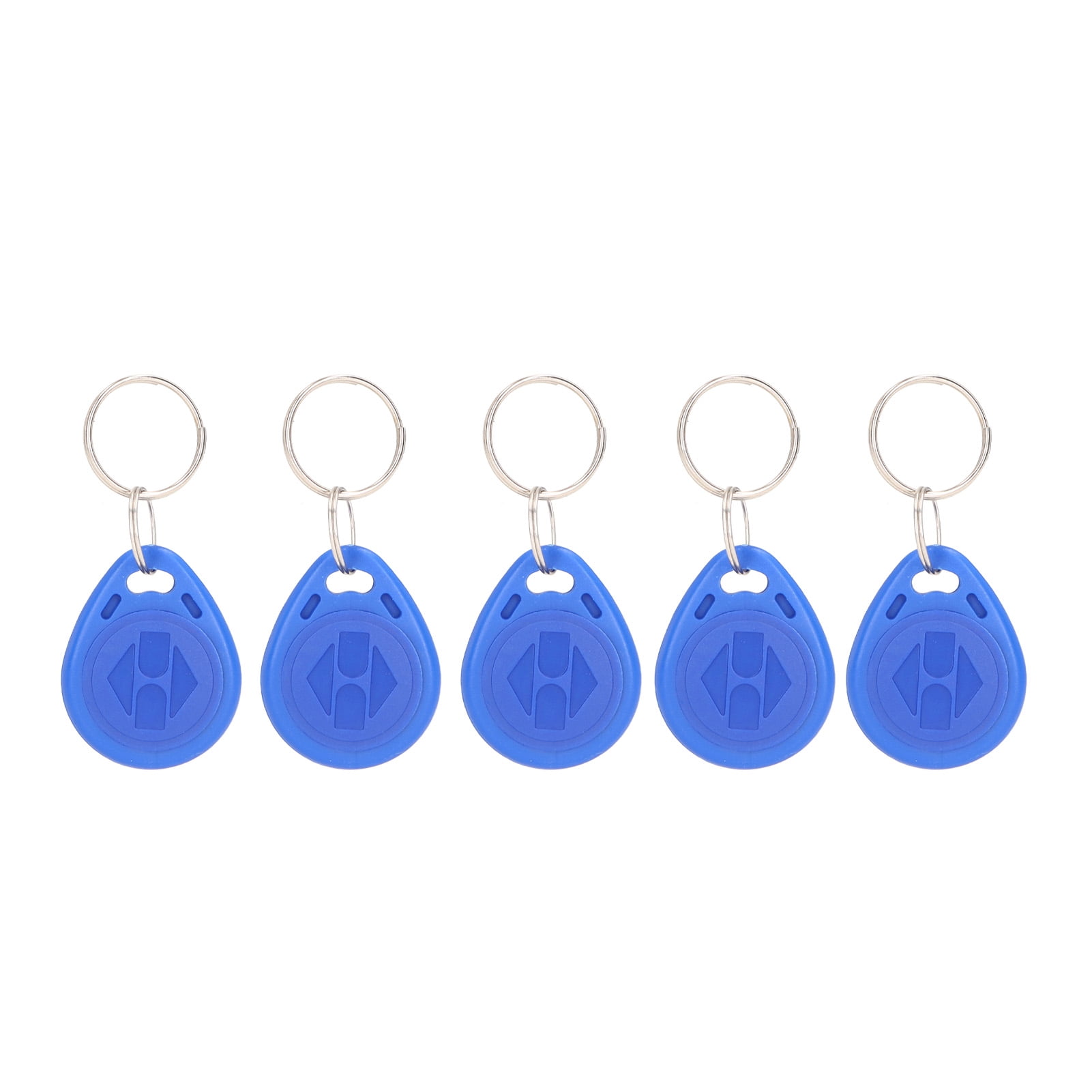 M Buder 100 Pieces RFID Key Fob Keychain Readable Door Access Control Token Tags 125KHz ID Card Blue