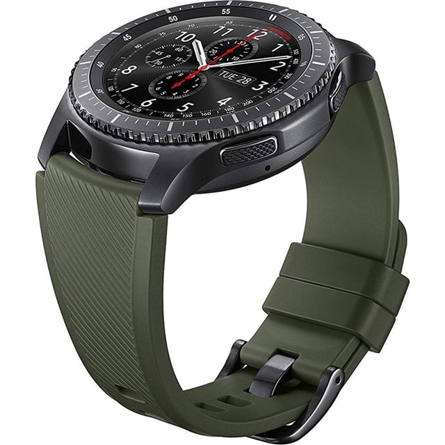 Correa de repuesto para Samsung Gear S3 de silicona, 22 mm, color verde caqui