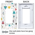 thumbnail image 3 of Yayeee Rocker Switch Wall Plate 2-Gang 4.7"x4.6" Home Decorative Outlet Cover, Red Simple Shapes, 3 of 6