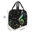 thumbnail image 3 of Easygdp Music Notes Bolsa Térmica Premium - Tela Oxford Impermeable, Gran Capacidad, Bolsillo Frontal, Unisex para Trabajo, Escuela, Actividades al Aire Libre y Picnics, 3 of 8