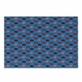 thumbnail image 1 of 4th of July Cutting Board, Stars with American Flag Pattern Stripes with Halftone Shadows, Decorative Tempered Glass Cutting and Serving Board, Small Size, Azure Blue Magenta, by Ambesonne, 1 of 1