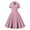 Pink, variant on Kaemgyyd 1950s Vintage Dress for Women Short Sleeve Style Cocktail Flowy a Line Dresses Lapel Solid Color Casual Outfit