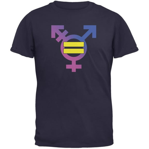 Sexual Equality Men Women Transgender Navy Adult T-Shirt - 2X-Large