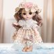thumbnail image 3 of Hecho a mano princesa bebés BJD niñas bebé hermoso vestido 3D ojos silicona 6 pulgadas Real realista niño cumpleaños regalo juguetes Sunnimix  muñeca de silicona, 3 of 8