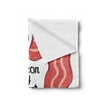thumbnail image 2 of Bacon Soft Flannel Fleece Blanket, Yummy Delicious Fried Bacons in Heart Shape Form with Bacon in My Heart Message Print, Cozy Plush for Indoor and Outdoor Use, 70" x 90", Multicolor, by Ambesonne, 2 of 5