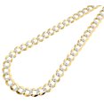 thumbnail image 2 of Real 10K Yellow Gold Solid Diamond Cut Cuban Link Chain 8.50mm Necklace 30", 2 of 5