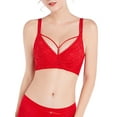 thumbnail image 1 of Sujetador de talla grande para mujer Sujetador de encaje fino acolchado con sujetadores con aros Tomshoo Ropa interior de mujer, 1 of 2