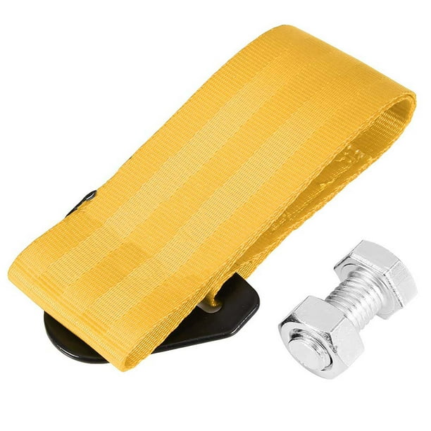 Correa de remolque de recuperación de cuerda de remolque de remolque de coche de alta resistencia de 2 toneladas con ganchos (amarillo) Jadeshay A