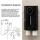 thumbnail image 5 of Dispensador automático de enjuague bucal para baño Dispensador de enjuague bucal montado en la pared con 2 piezas de vasos magnéticos para adultos y niños WMP, 5 of 5
