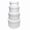 White, variant on 4Pcs Round Gift Boxes with Lids, Nesting Decorative Gift Box Set for Flower Arrangements, Gift Packaging and Storage, Textured Cardboard Round Boxes for Wedding, Birthday, Anniversary