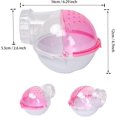 thumbnail image 2 of Baño para hámsteres, contenedor de arena para animales pequeños, jaula de alambre acrílico extraíble, accesorios para jerbos, hámsteres sirios (rosa), 2 of 5