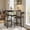Black, variant on 3-Piece Modern Dining Set, Dining Table Set with 2 Upholstered Bar Stools,Bar Table Set w/ Metal Frame&Built-in Wine Rack for Kitchen Dining Room Apartment Breakfast Nook 36"Lx 16.7"W x 37.2"H Retro