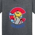 thumbnail image 4 of Inktastic Colorado Mountain Scene with Clouds and Moon Youth T-Shirt, 4 of 5