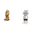 thumbnail image 1 of Escultura de león , estatua coleccionable, adorno de mesa, figura decorativa para oficina, hogar, estantería, chimenea, escritorio, cumpleañ, 1 of 8