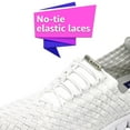 thumbnail image 3 of ZEE ALEXIS Women's Danielle Woven Sneakers, Color: White Metallic, Size: 9.5, 3 of 6