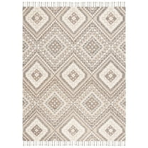 SAFAVIEH Aspen Caymen Geometric Wool Area Rug, Taupe/Ivory, 10' x 14'