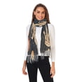 thumbnail image 2 of FORMRS Womens Scarf Winter Soft Long Big Warm Shawls Wrap Tassel Scarves, Retro Watercolor Planet, 2 of 9