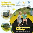 thumbnail image 5 of Resenkos 7 Feet Kids Recreational Bounce Jumper Trampoline-Yellow, Trampoline with Enclosure, Great Mini Trampoline for Indoor/Garden Workout, 5 of 9
