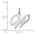 thumbnail image 3 of Auriga Fine Jewelry 925 Sterling Silver Fancy Script W Initial Charm Pendant for Women(L- 18mm, W- 13 to 20mm), 3 of 6