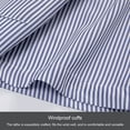 thumbnail image 6 of Shirts for Men Short Sleeve Striped T-Shirt Summer Button Down Lapel Tops Fashion Loose Fit Lightweight Tees, 6 of 8