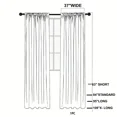 thumbnail image 5 of 2 Piece Tangerine Orange Light Blocking Panels White Backing Rod Pocket Window Curtain 37" W X 63" L Each Panel, 5 of 5