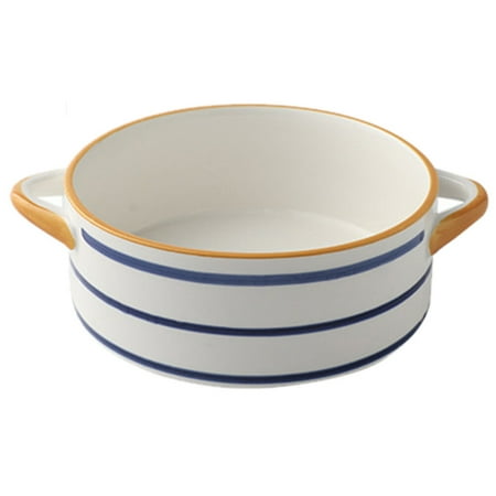 

1pc Ceramic Bowl Delicate Fruit Bowl Home Salad Bowl Dish Pan for Home Decor