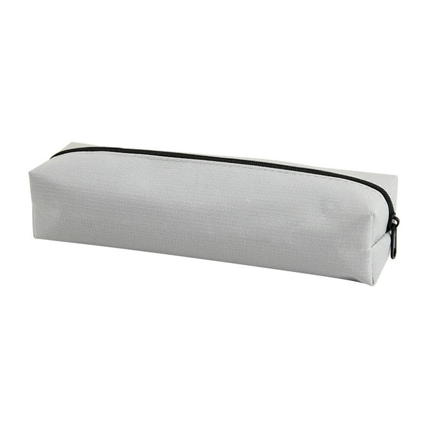 Bolsa grande para estuche de lápices para estudiantes | Organizador lindo de algodón para bolígrafos | Almacenamiento transparente con cremallera para útiles escolares | Bolsa para papelería y