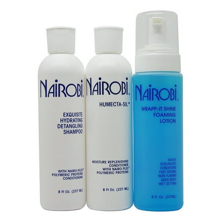Hydrating Detangling Shampoo - Nairobi Exquisite Hydrating Detangling Shampoo + Humecta-Sil + Wrap-it Shine Set