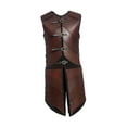 thumbnail image 4 of Rongfmy Medieval Renaissance Viking Gothic Vest Armor Adjustable Party Costume Dress Deep Brown, 4 of 8
