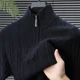 thumbnail image 1 of Suéter de hombre 2024 Otoño e Invierno Suéter de punto con cremallera Manga larga Cuello medio alto Jacquard Parte inferior Nueva camisa ropa, 1 of 3