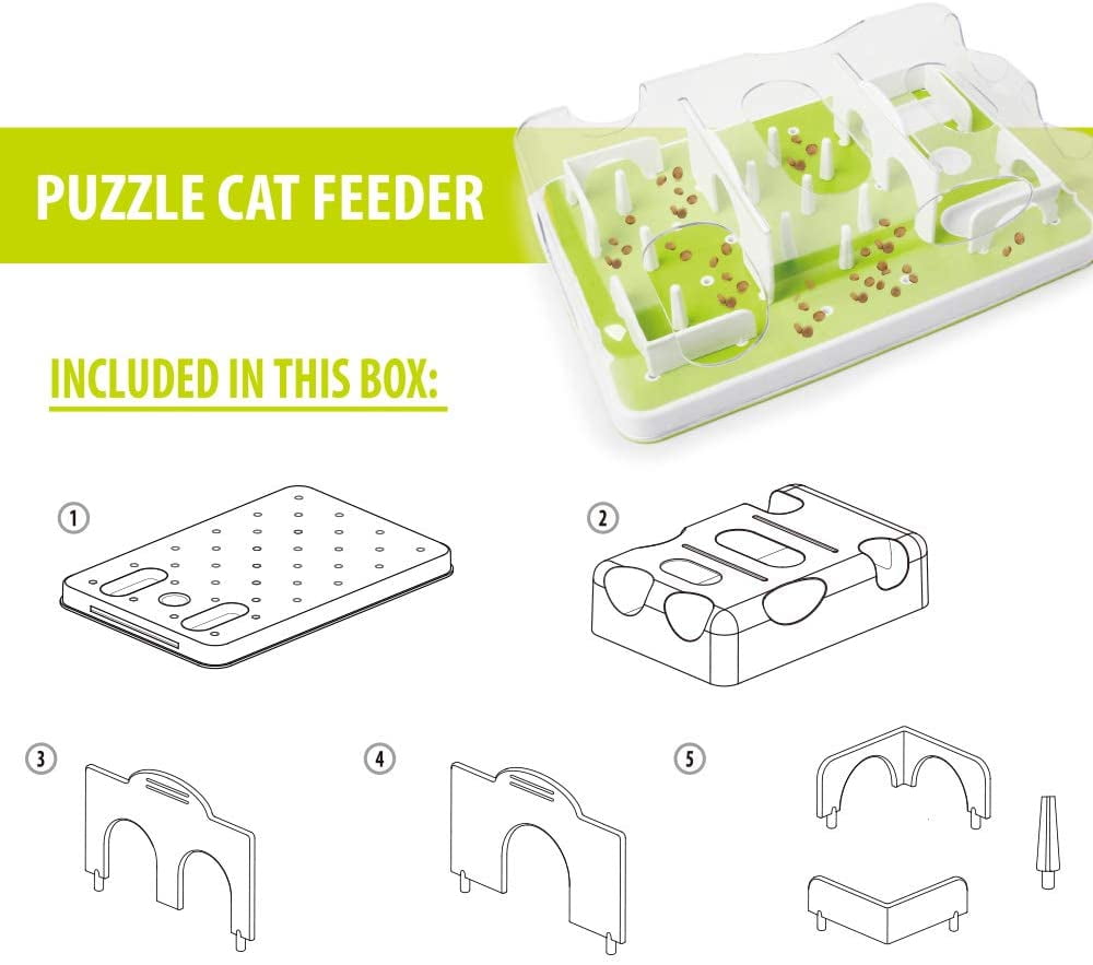 The All For Paws Interactive Puzzle Cat Feeder offers an excellent
