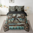 thumbnail image 2 of Manfei Old Barn Doon Bedding King Size, Texas Stars Bedding Sets King Size, Rustic Farmhouse Reversible Comforter Sets with Sheets, Breathable Room Decoration, 7 Pieces, 2 of 6