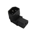 thumbnail image 1 of IEC C14 connector top cable, rectangular, 90 IEC C13 socket power extension adapter, 1 of 5