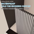 thumbnail image 3 of Foldable Magnetic Bathroom Curtain Waterproof Bathtub Curtain with 14 Hooks Privacy Bathroom Divider, 3 of 9