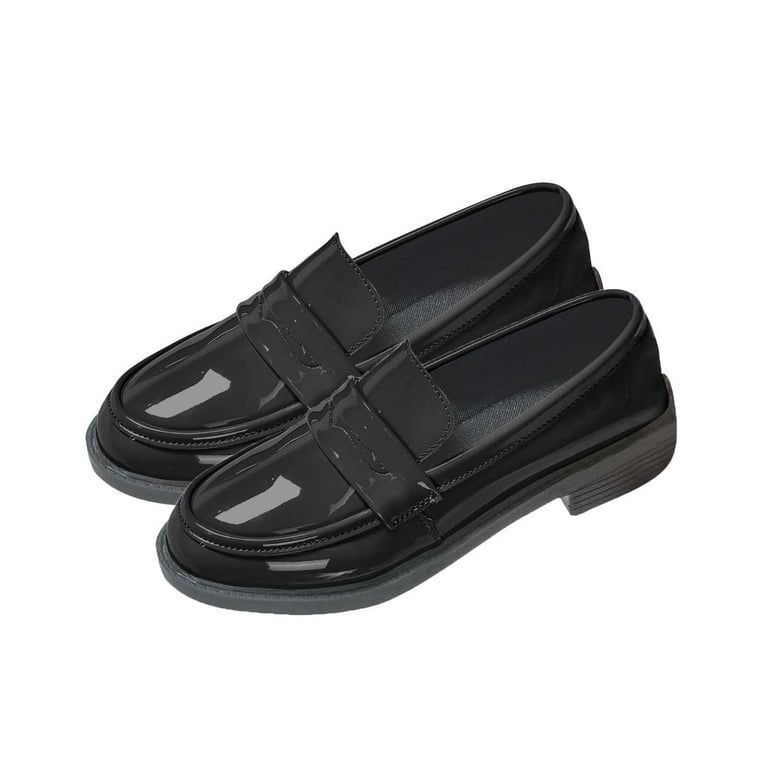Xucatan Womens Loafers Comfortable Platform Penny Loafer Chunky Heel  Business Womens Business Casual Shoes Dress Shoes Fashion Patent Leather  Women's Loafers Slip-ons Gift - Walmart.com