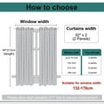 thumbnail image 6 of PiccoCasa Black Waterproof Blackout Curtains, 52” x 84” (2 Panels), 6 of 7