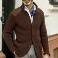 thumbnail image 2 of uikmnh Men's and Winter Sweater Cardigan Slim Lapel Long Sleeve Knitted Coat, 2 of 6