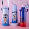 thumbnail image 4 of Disney-Taza Termo de 500ml para estudiantes de jardín de infantes, vaso de agua portátil con pajita de acero inoxidable, figuras de Anime, Spiderman congelado, 4 of 5