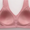 thumbnail image 4 of DuoJiaJ Women Casual Button Down Breathable Top Bra Underwear Without Steel Ring Gathering Wireless Bras Pink, 4 of 5